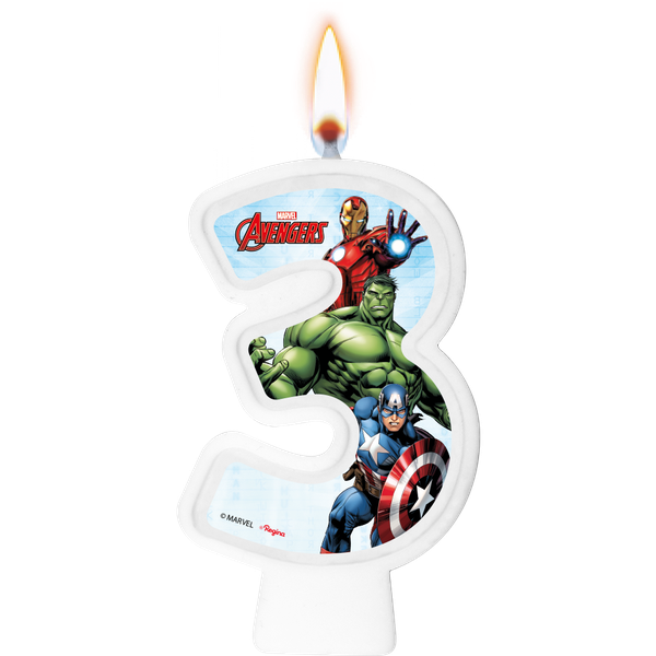 VELA NUMERAL Nº3 VINGADORES UN REGINA