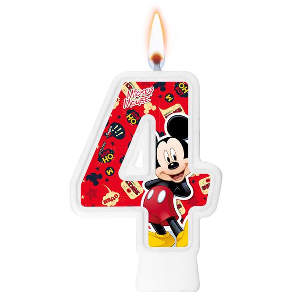 VELA NUMERAL Nº4 MICKEY UN REGINA