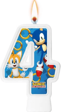 VELA NUMERAL Nº4 SONIC UN REGINA