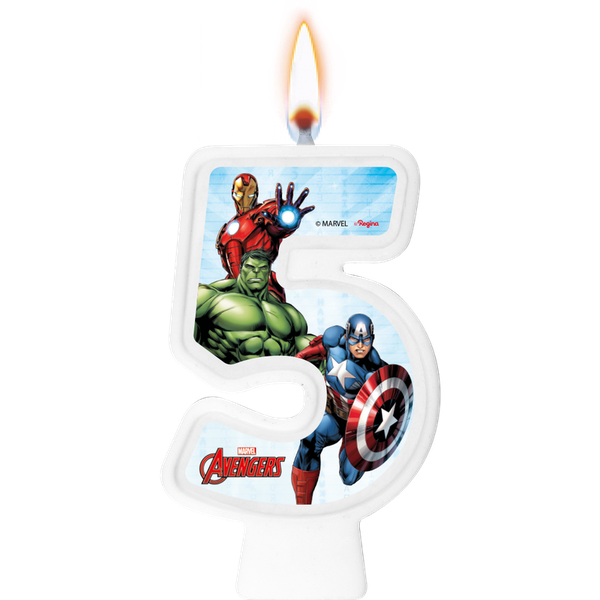 VELA NUMERAL Nº5 VINGADORES UN REGINA