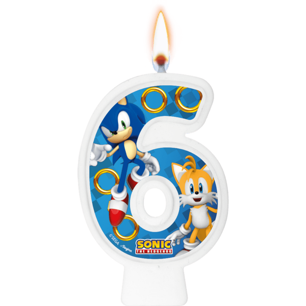 VELA NUMERAL Nº6 SONIC UN REGINA