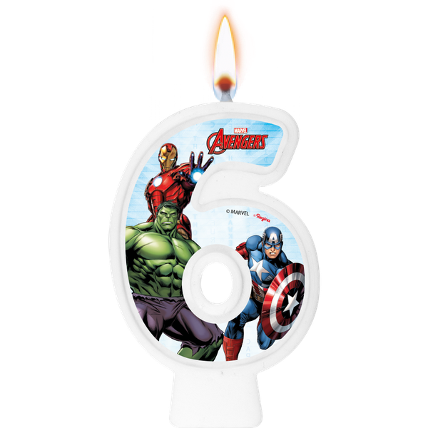 VELA NUMERAL Nº6 VINGADORES UN REGINA