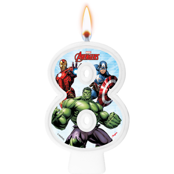 VELA NUMERAL Nº8 VINGADORES UN REGINA