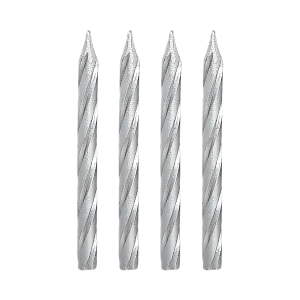 VELA PALITO ESPIRAL METALIZADA PRATA 6UN REGINA