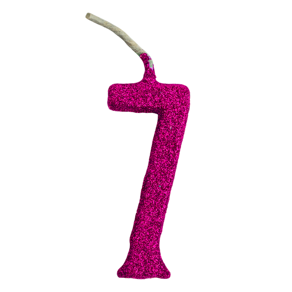 VELA PARABENS Nº7 GLITTER PINK UN REGINA
