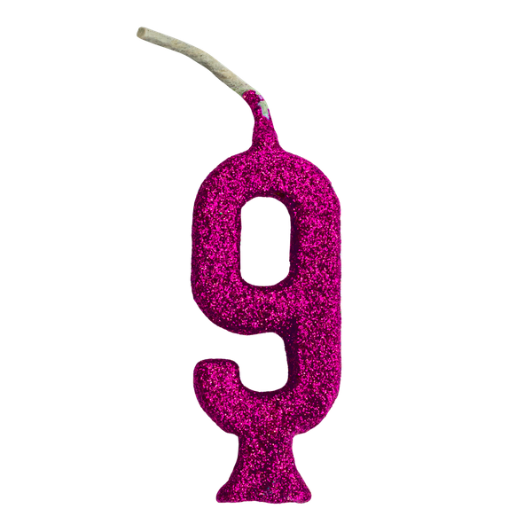 VELA PARABENS Nº9 GLITTER PINK UN REGINA