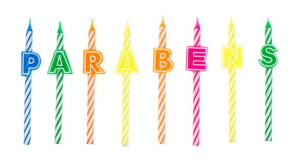 VELA PARABENS NEON 8UN SILVER