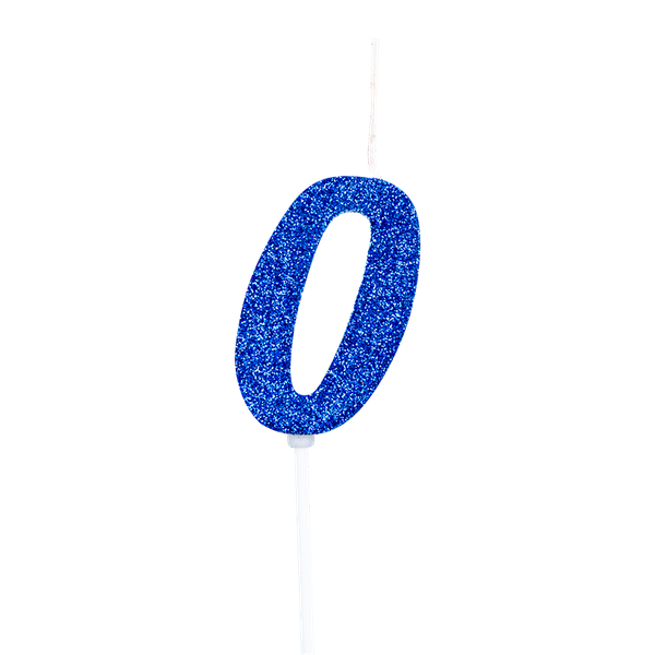VELA PICK GLITTER Nº0 AZUL UN REGINA