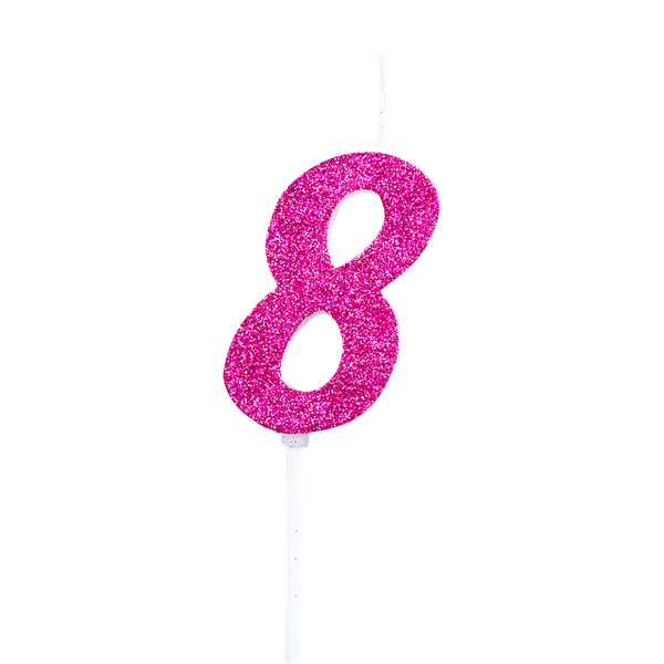 VELA PICK GLITTER Nº8 PINK UN REGINA