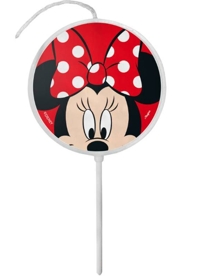 VELA PLANA PICK ADESIVADA MINNIE MOUSE UN REGINA