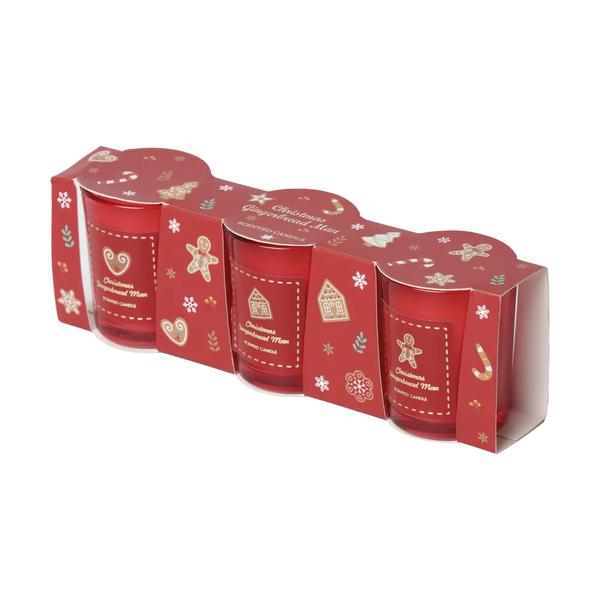 VELA POTE AROMATICA GINGERBREAD CLR 20X6CM 3/PC CROMUS