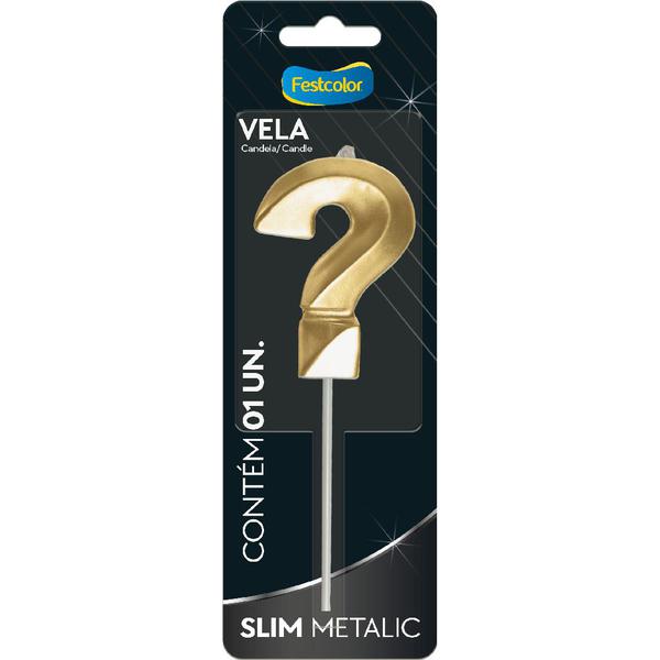 VELA SLIM METALLIC OURO Nº? UN FESTCOLOR