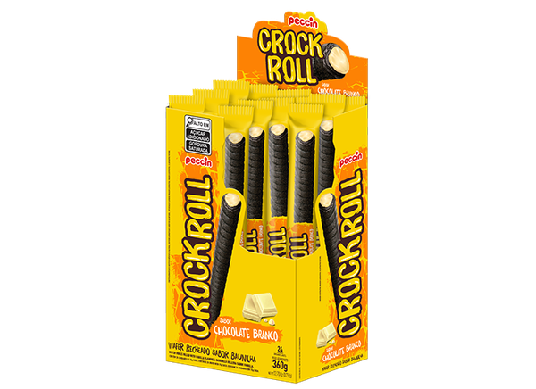 WAFER CROCK ROLL 324 CHOCOLATE BRANCO 24X15G PECCIN