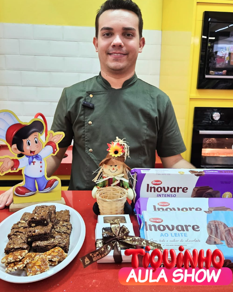 Brownie de Amendoim com Pé de Moleque