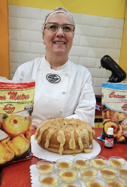 Bolo de Paçoca e Curau Com Creme Patissyer
