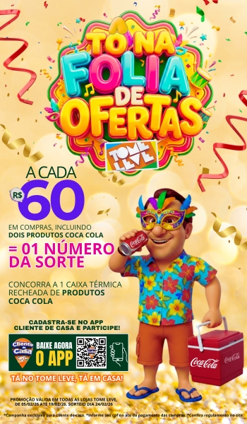 Tõ na Folia Tome Leve & Coca cola