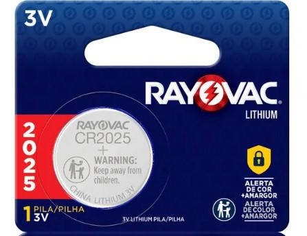 PILHA RAYOVAC ELET CR2025