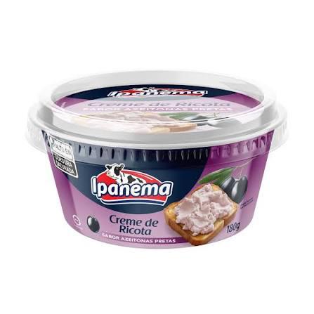 QUEIJO RICOTA PROC AZEIT PRETAS IPANEMA 180G