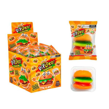 Bala De Gelatinas 15g Hamburguer Diploko