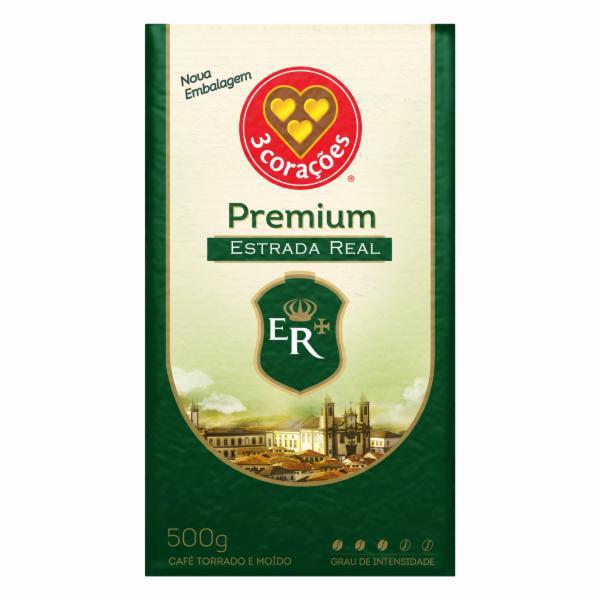 Café Vacuo Premium  500g Torrado e Moido Estrada Real 3 Corações