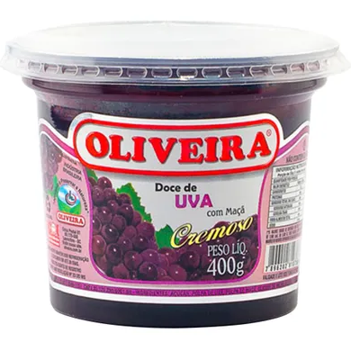 Doce De Frutas 400g Uva Oliveira