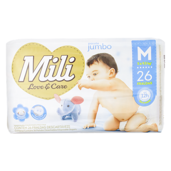 Fralda Descartavel 26un Love e Care m Mili