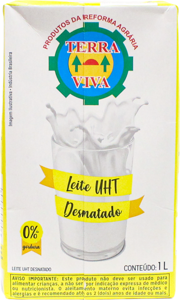 Leite Longa Vida 1l Desnatado Terra Viva