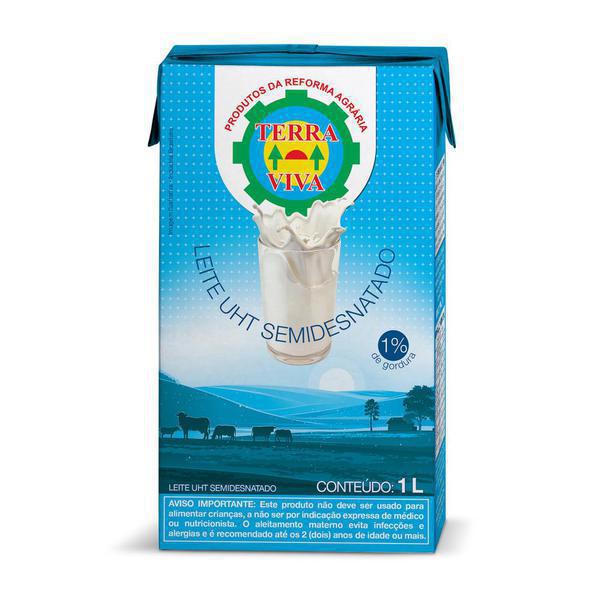 Leite Longa Vida 1l Semi-Desnatado Terra Viva