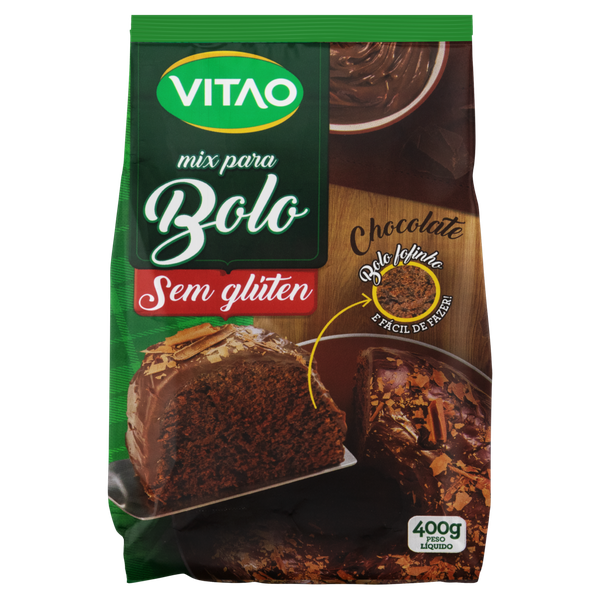 Mix Bolo Sem Gluten 400g Chocolate Vitao