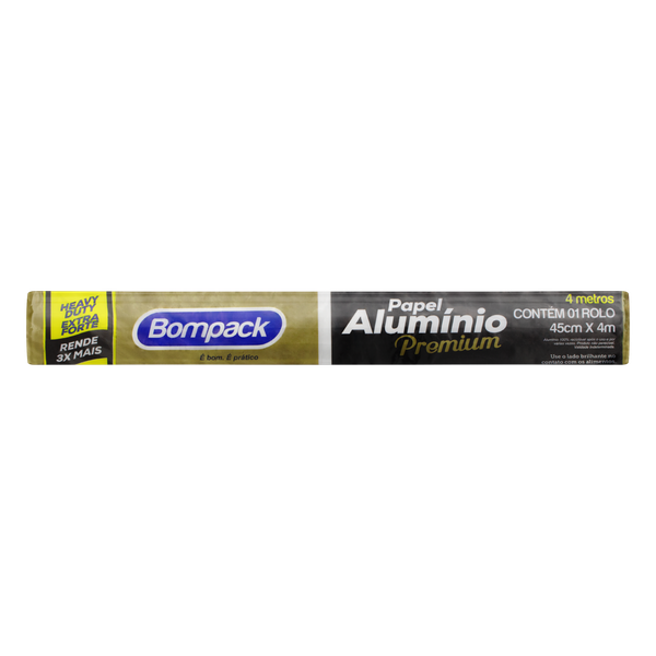 Papel  Aluminio 45cm x 4m Premium Bompack