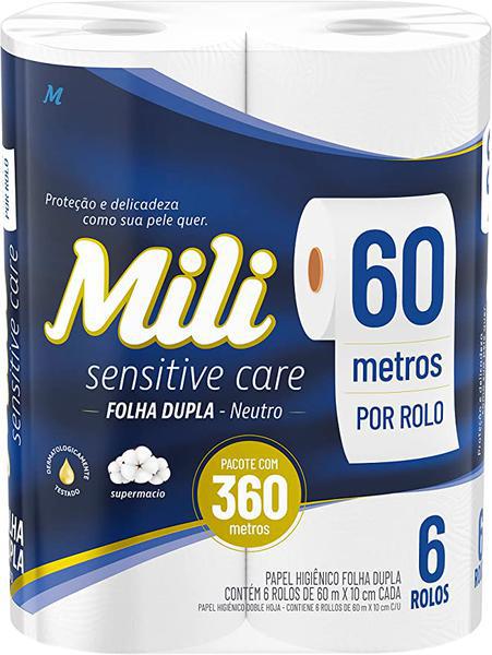 Papel Higienico Folha Dupla 6un 60m Mili