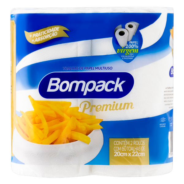 Papel Toalha Multiuso Premium Bompack Un