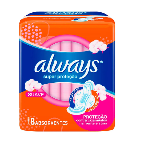 ABS ALWAYS SUPER PROTEÇÃO SUAVE C/ 8