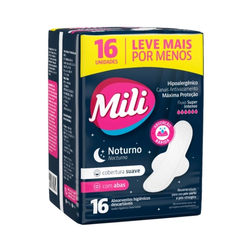 ABS MILI NOTURNO C/ ABAS C/16 UNIDADES