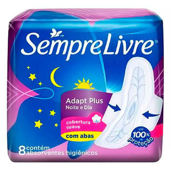 ABS SEMPRE LIVRE NOITE E DIA SUAVE C/ 8