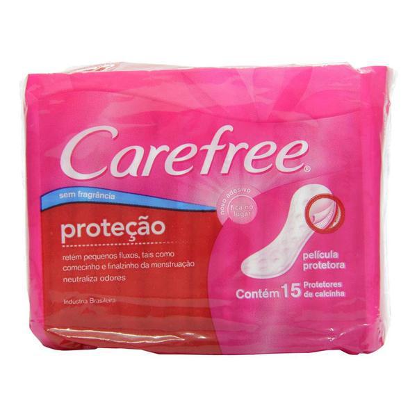 ABSORVENTE CAREFREE PROTEÇÃO C/ 15UN