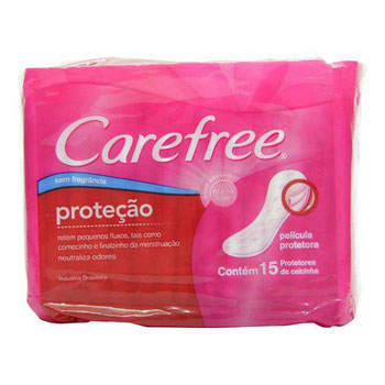 ABSORVENTE CAREFREE PROTEÇÃO C/ 15UN
