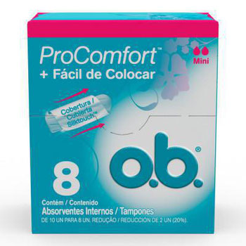 ABSORVENTE INTERNO O.B. PROCOMFORT MINI C/ 8UN