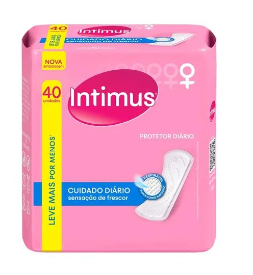 ABSORVENTE INTIMUS CUIDADO DIÁRIO S/ PERFUME LEVE 40 PAGUE 30