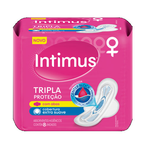 ABSORVENTE INTIMUS GEL C/ ABAS SUAVE C/ 8UN