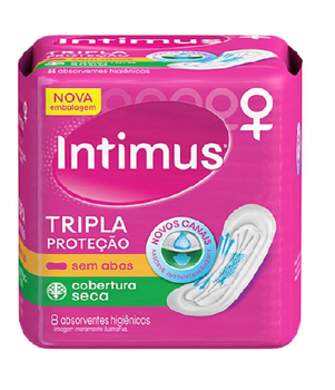 ABSORVENTE INTIMUS GEL S/ ABAS COBERTURA SECA C/ 8UN