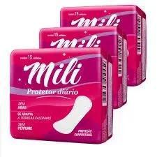ABSORVENTE MILI PREMIUM PROTETOR DIÁRIO S/ ABAS C/ 15UN