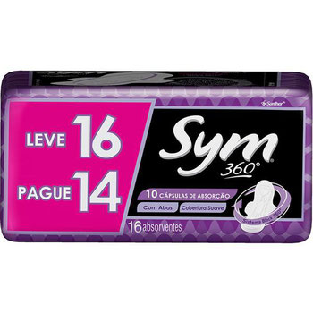 ABSORVENTE SYM SUAVE C/ ABAS LEVE 16 PAGUE 14