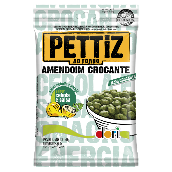 AMENDOIM DORI PETTIZ CEBOLA/SALSA 120G