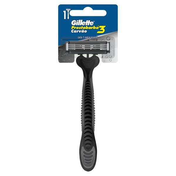 AP GILLETTE PRESTOBARBA3 CARVÃO C/1