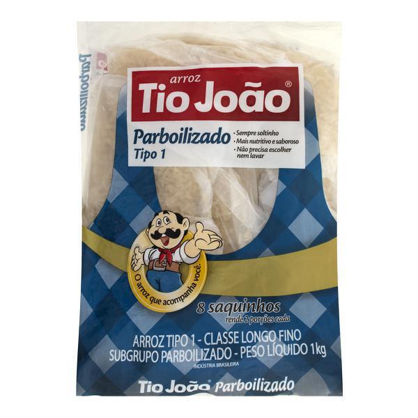 ARROZ PARBOILIZADO TIO JOÃO SAQ 1KG