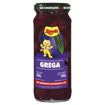 AZEITONA ZAELI PRETA GREGA 200G