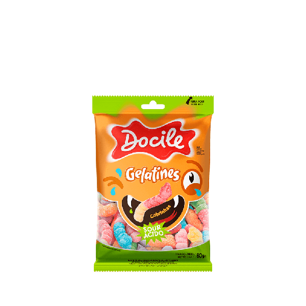 BALA DOCILE COBRINHAS CITRICAS 80G