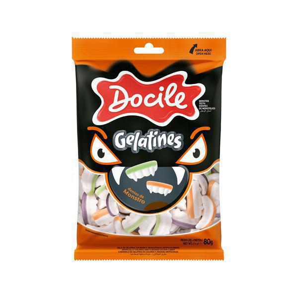 BALA DOCILE DENTES DE MONSTRO 80G