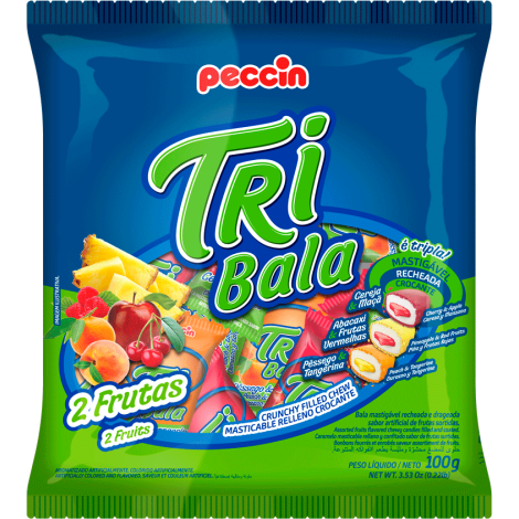 BALA PECCIN TRI BALA 2 FRUTAS 100G